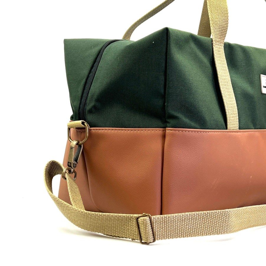 Daniel Chong Gym Bag Marron / Verde Hot