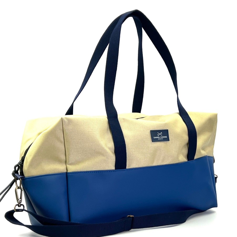 Daniel Chong Gym Bag Beige / Azul Real Hot