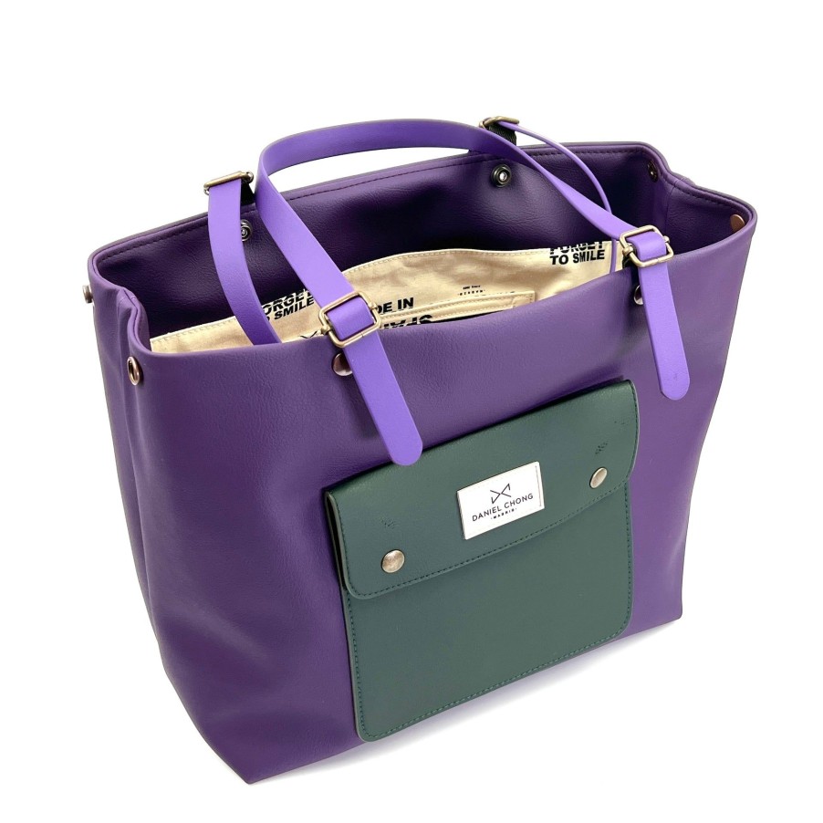 Daniel Chong Shopper Old School Morado Y Verde Hot